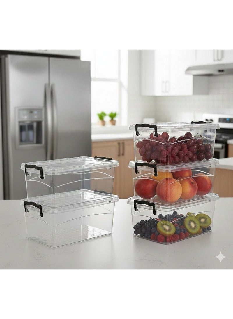 favilla Airtight food storage container set, 7 piece - transparent - 1.2 liters - Image 4
